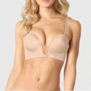 BNWOT  La Senza deep u plunge push up strapless bra 34B